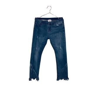 Hayden raw hem cropped jeans size large